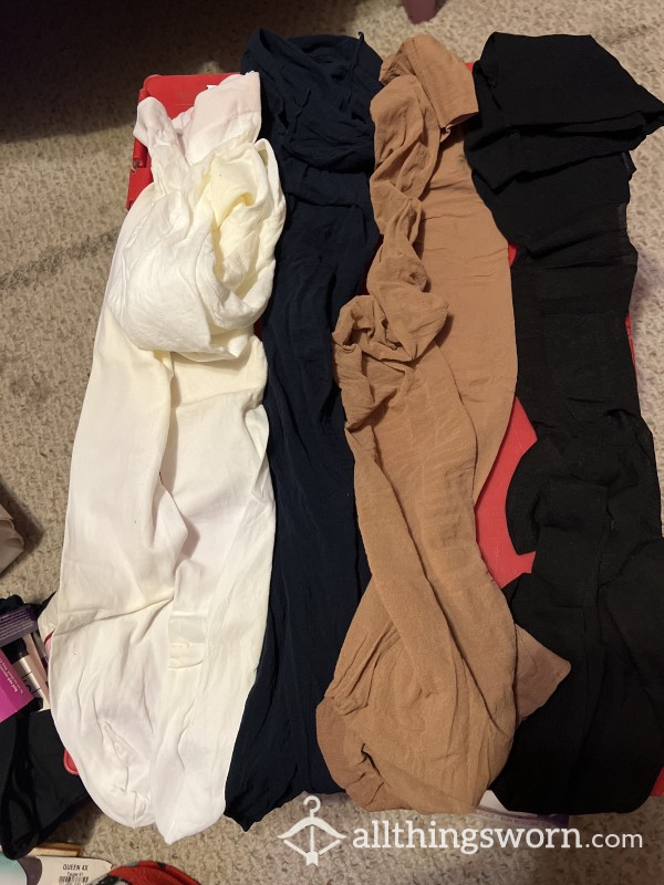 Pantyhose, Pick Your Pair, Comes With Seven Day Wear White,blue, Nude,, Black, Suntan.coffee,Gray