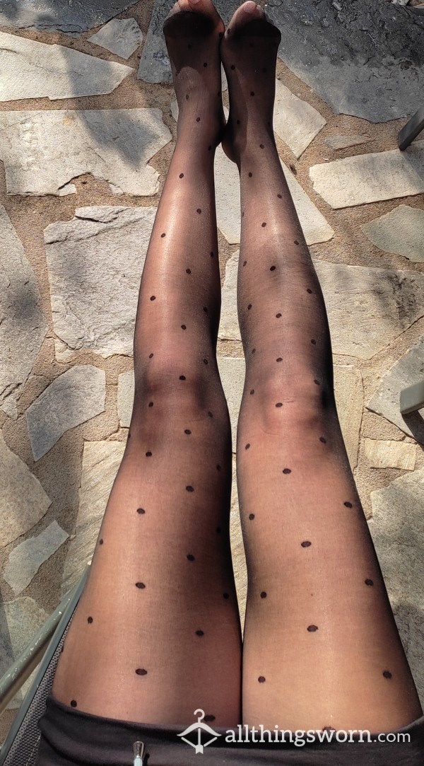 Pantyhose With Medium Big Dots ❤️