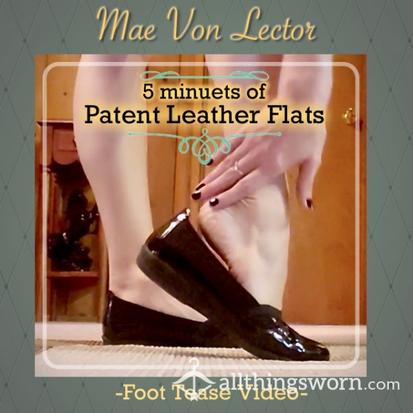 Patent Leather Flats Foot Tease No.1
