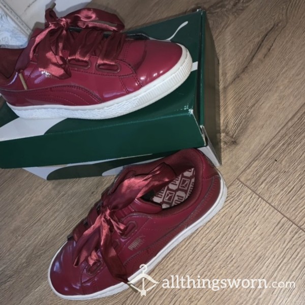 Patent Red Trainers