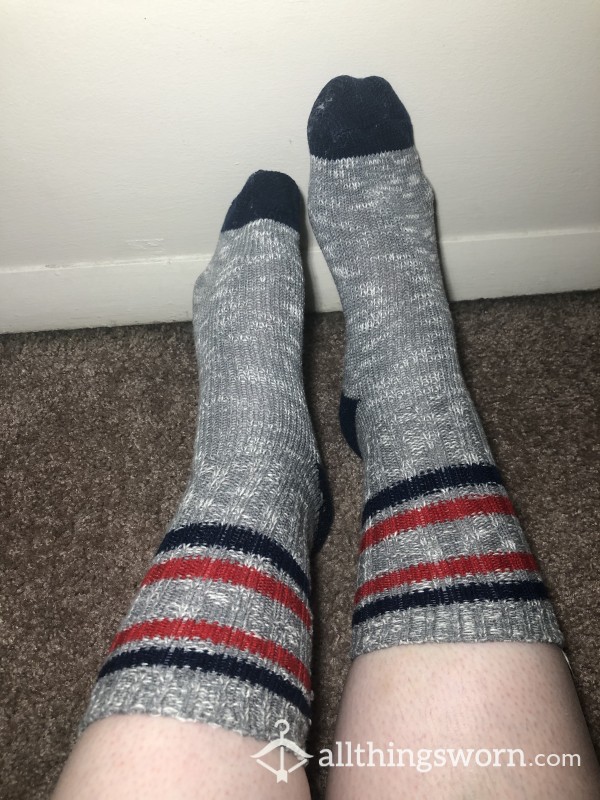 Patriots 🏈 Tall Fuzzy Sweaty Socks