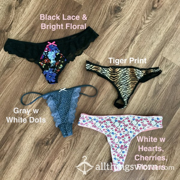Patterned Thongs