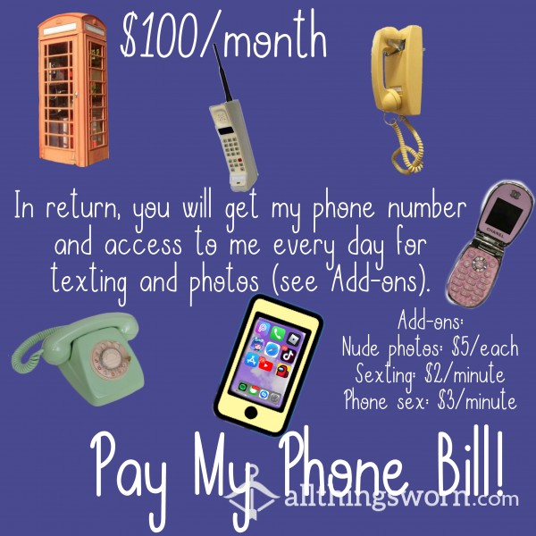 Pay My Phone Bill For My Phone Number!