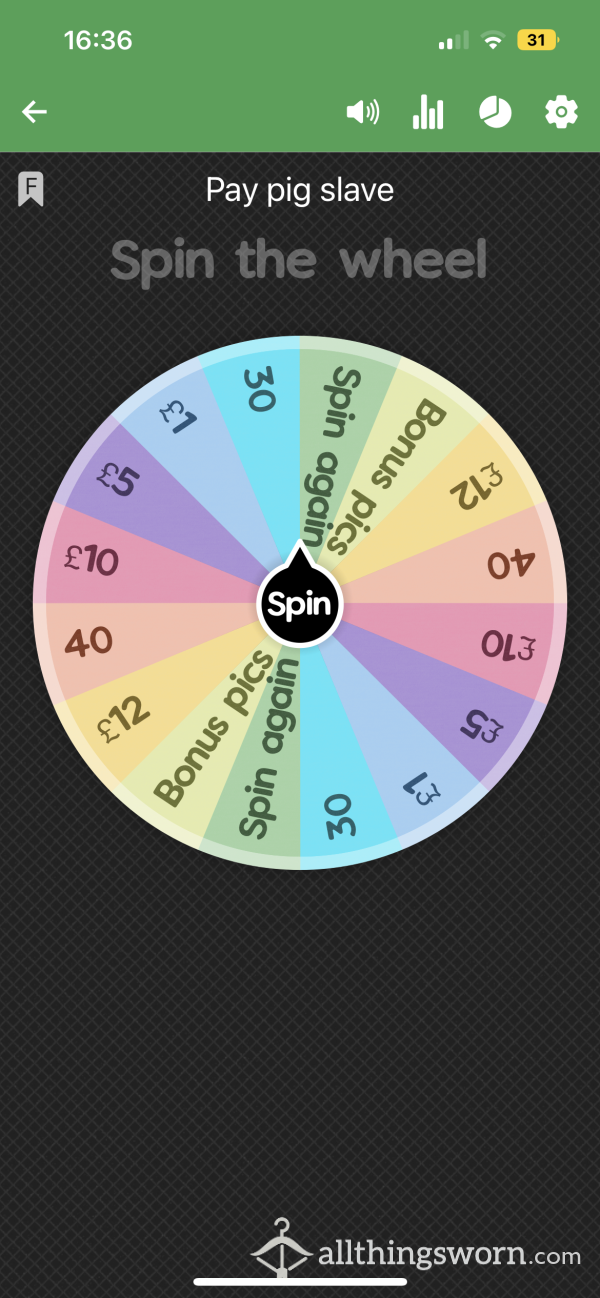 Pay Pig / Sub Spin The Wheel