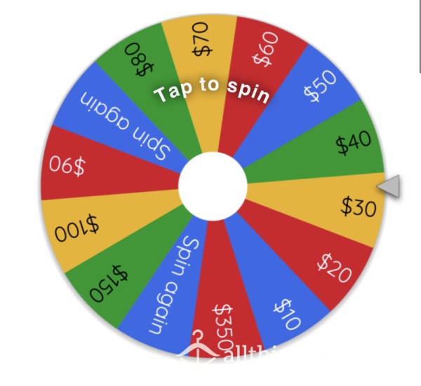 Pay Wheel 💰 Spin To See How Much You’re Treating Me