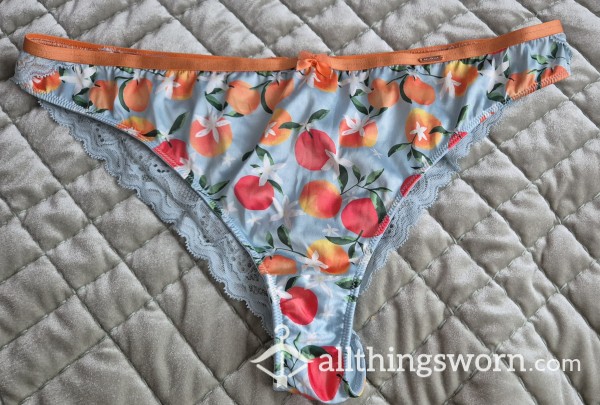 Peach Sating Full Back Panties
