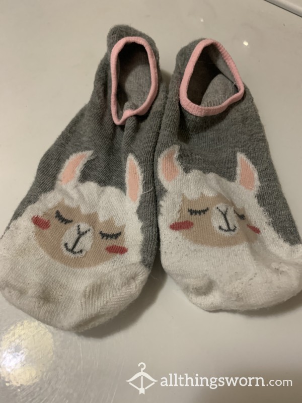 Peek-a-boo Alpaca Socks!