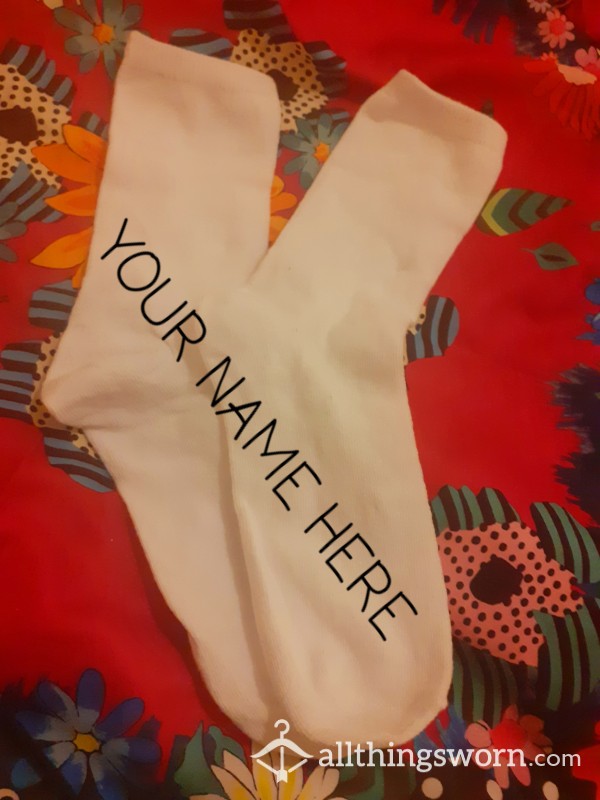 PERSONALISED EXPERIENCE White Socks Worn 24h