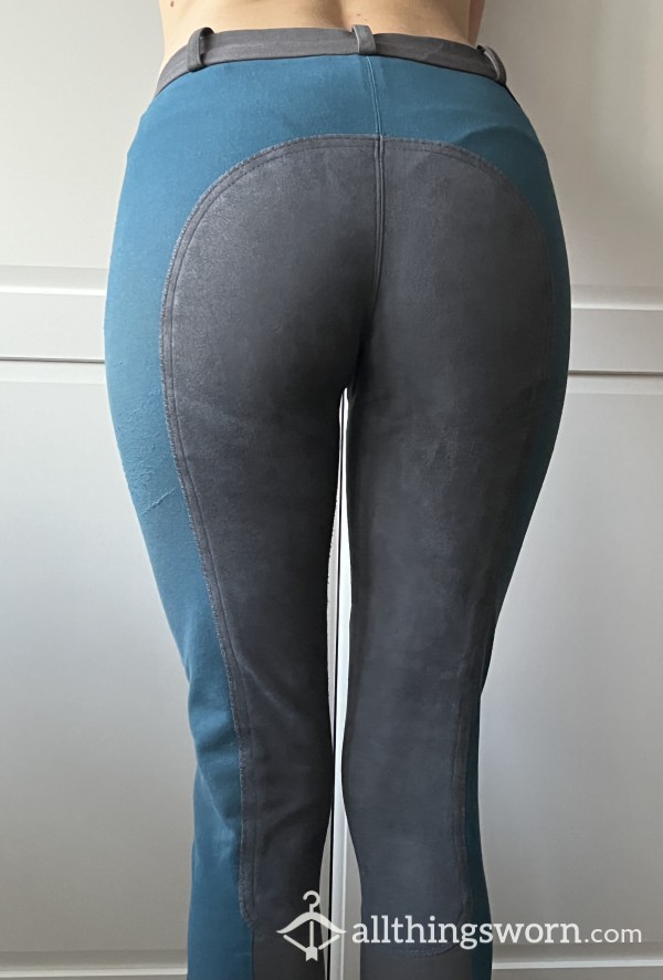 Petrol And Grey Riding Breeches