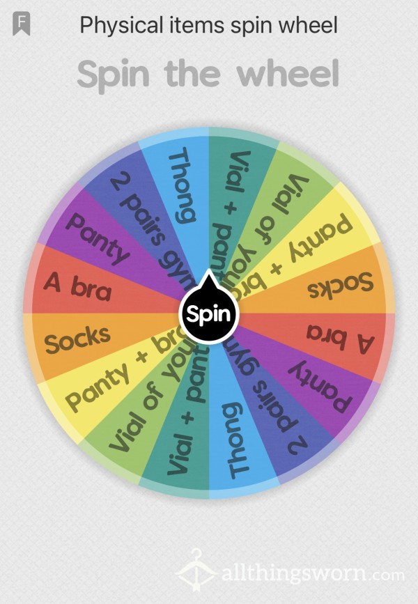 Physical Items Spin Wheel