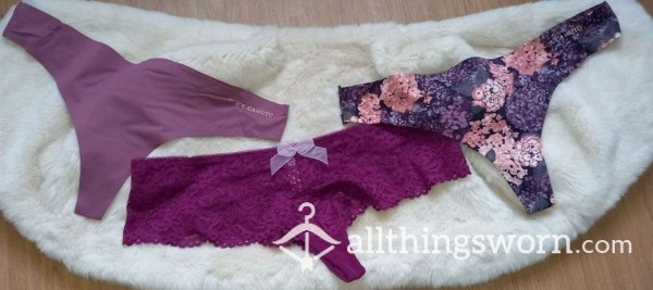 Pick Purpleflutterby's Purple Panties! Seamless Or Lace Thong ~ Worn To Order 💜