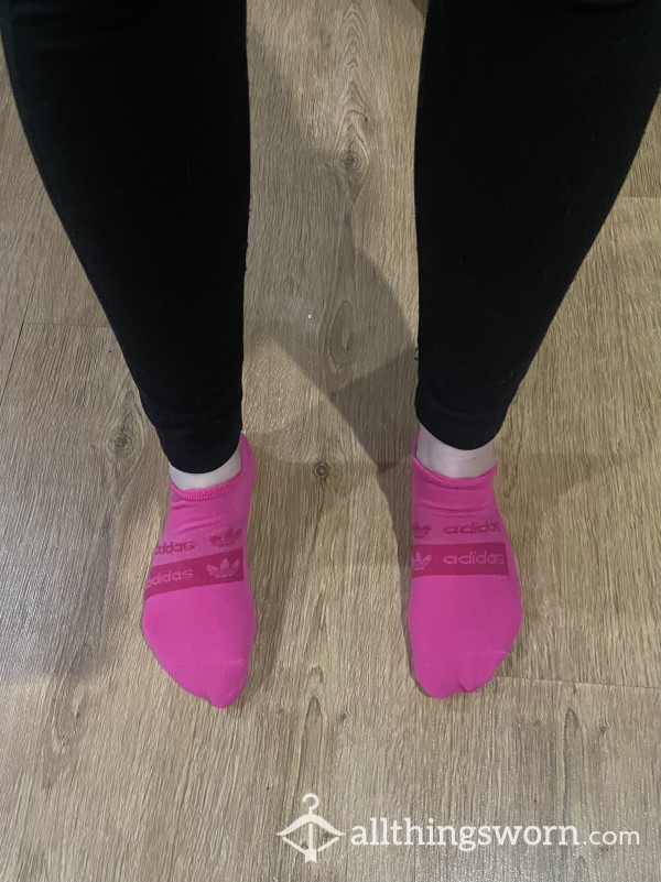 Pink Adidas Ankle Socks
