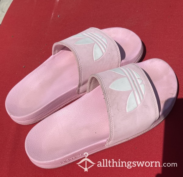Pink Adidas Slippers