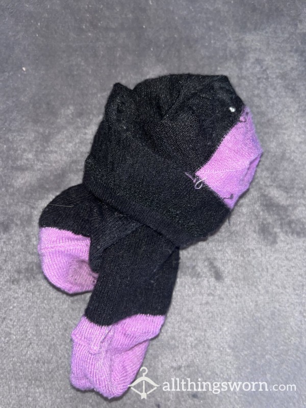 Pink And Black Socks