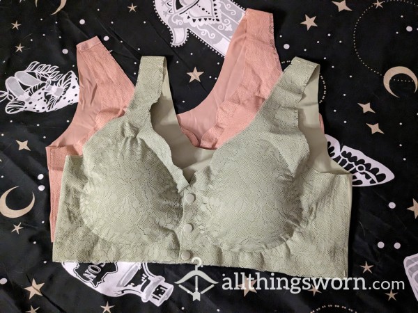 Pink And Green Bras
