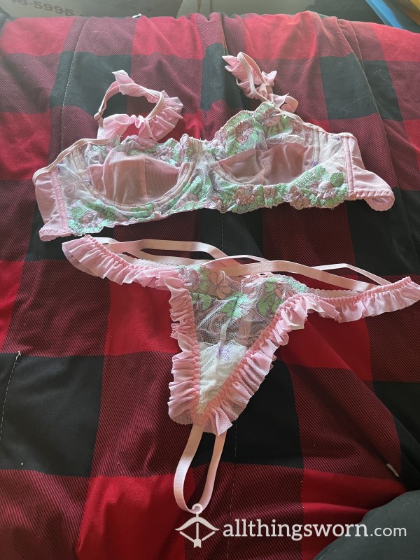 Pink And Green Lingerie