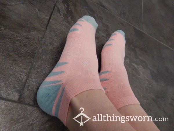 Pink And Light Blue Sport Socks