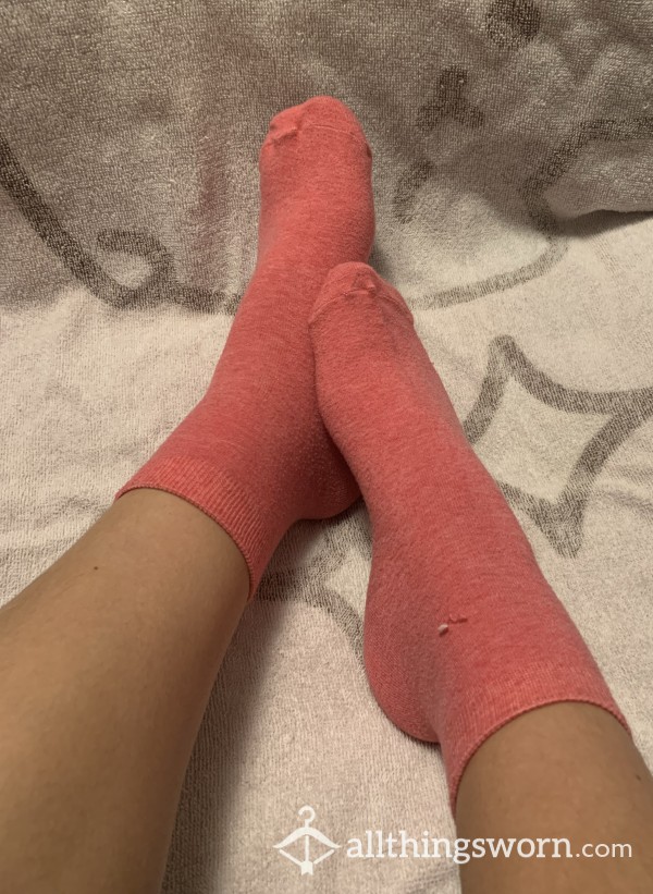 Pink Quarter/anklet Socks