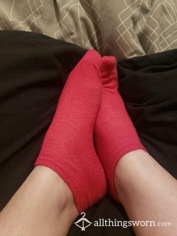 Pink Ankle Socks Worn 2 Days