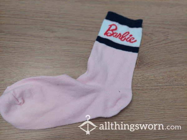Pink Barbie Socks, Sweaty And Well Worn