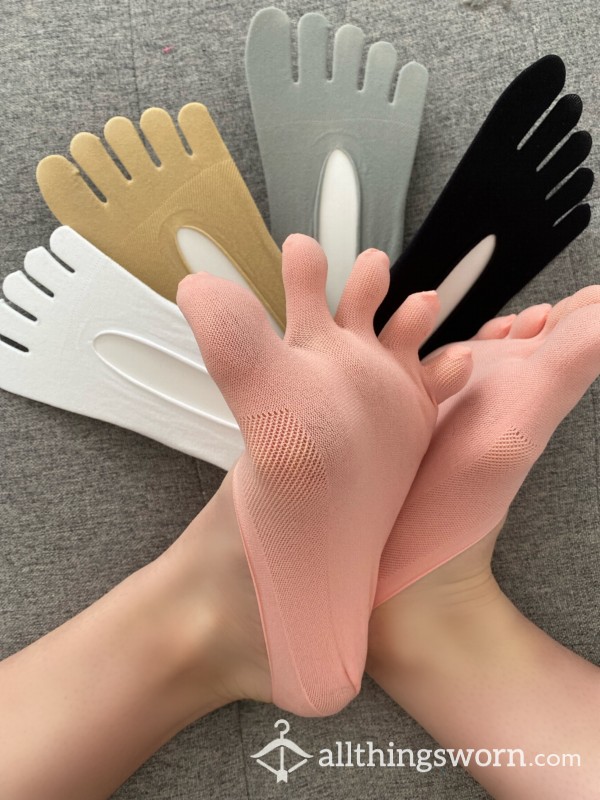 Pink | Black | Beige | Grey | White | No-Show Toe Socks 👣