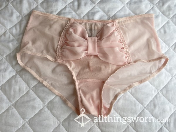 Pink Bow See-Through Panty