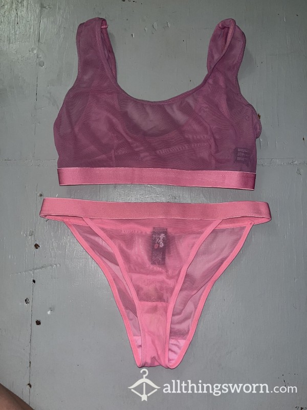 Pink Bralet And Panties 🌸