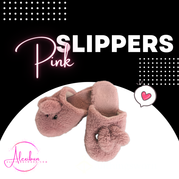 CLEARANCE Pink Bunny Slippers - International Shipping Included!