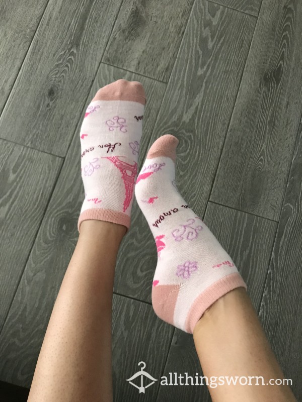 Pink Cotton Ankle Socks
