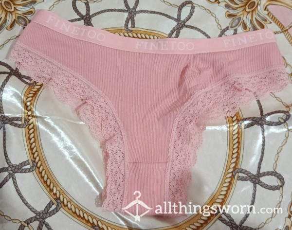 Pink Cotton Lace Panty 48hours