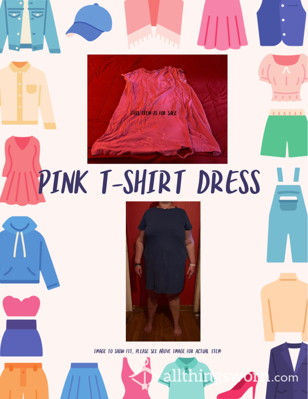Pink Cotton T-Shirt Dress