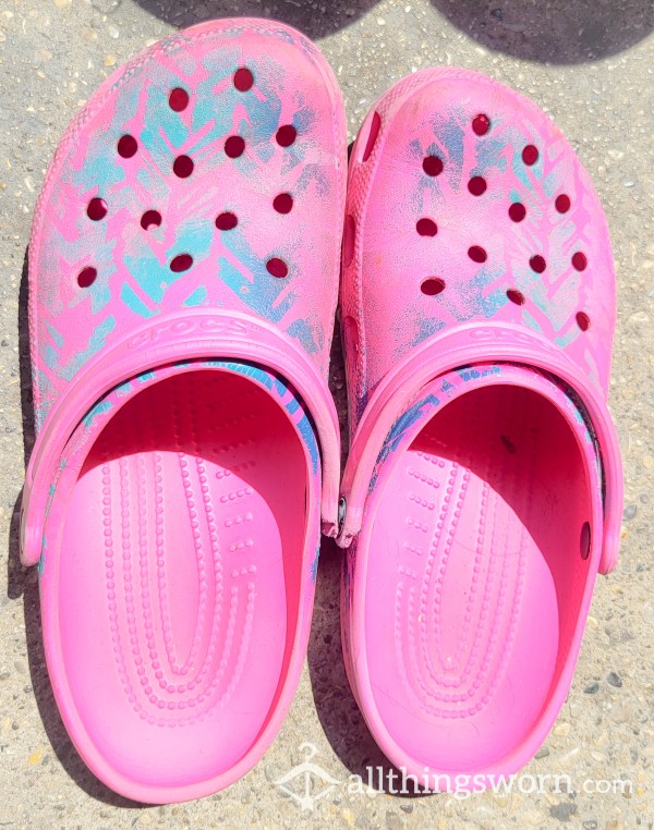 Pink Crocs - 10 Years Old