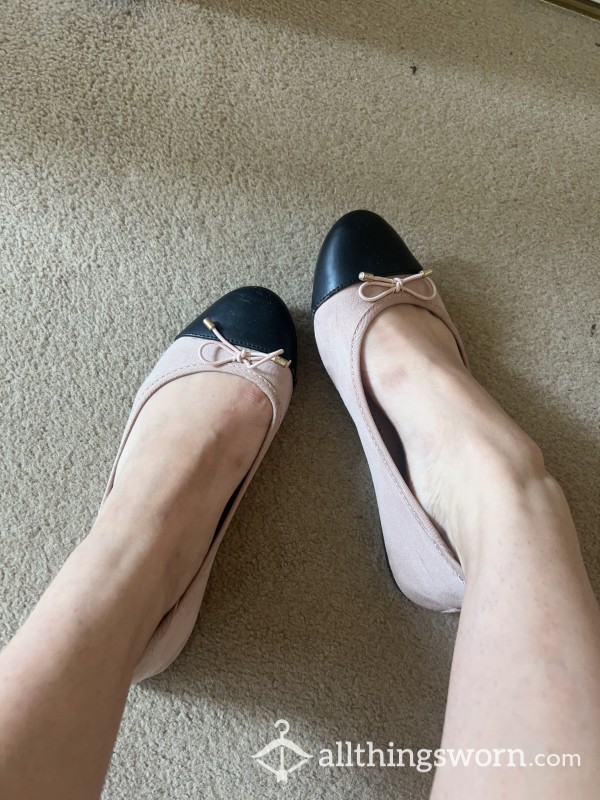 Pink Flats With Bows