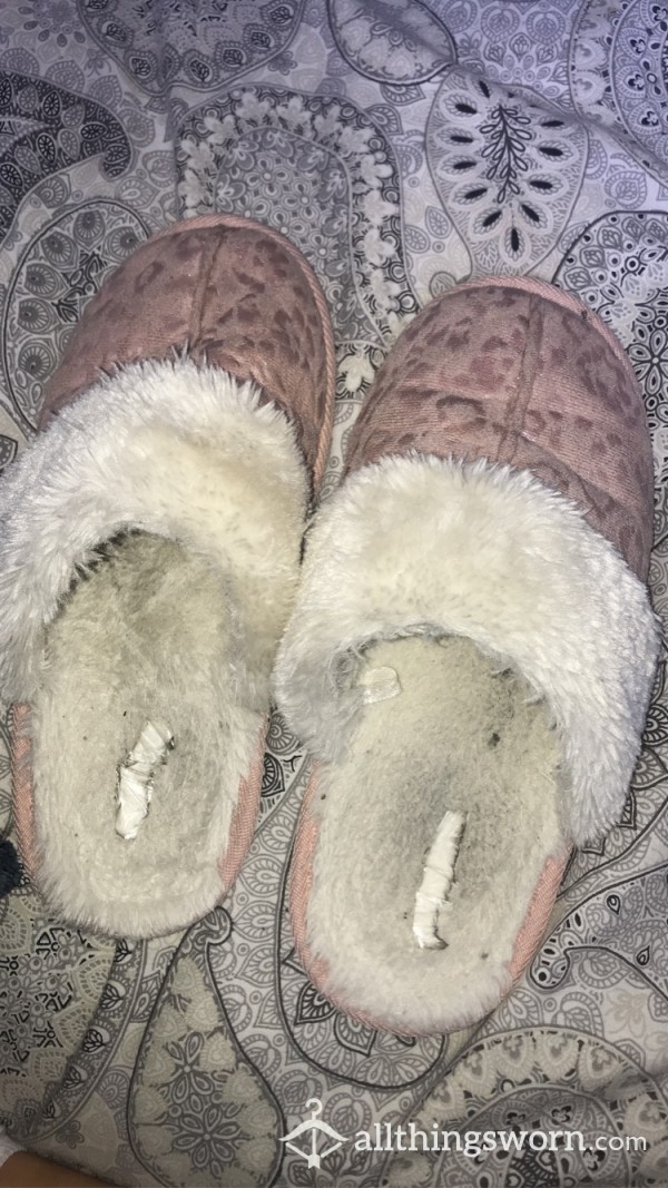 Pink Fluffy Slippers