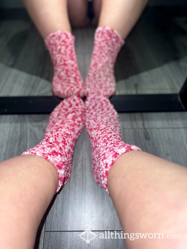 Pink Fluffy Socks 24Hour Wear 🥵🦶🏻