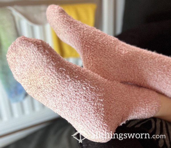 Pink Fluffy Socks- 5 Day Wear Free Uk Shipping