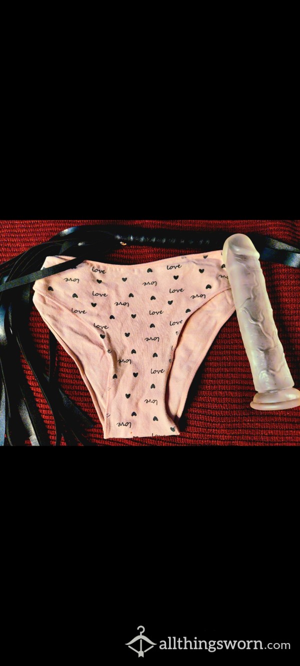 Pink Full-back Cotton Panties With Heart Design For €30/3 Days Wear