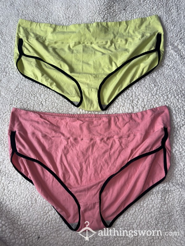 PINK , Full Coverage, High Waisted, Soft, Black Lining Panties