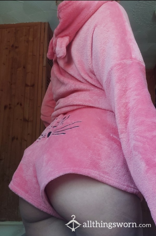 Pink Fuzzy Meow Pjs So So Cute Size 8