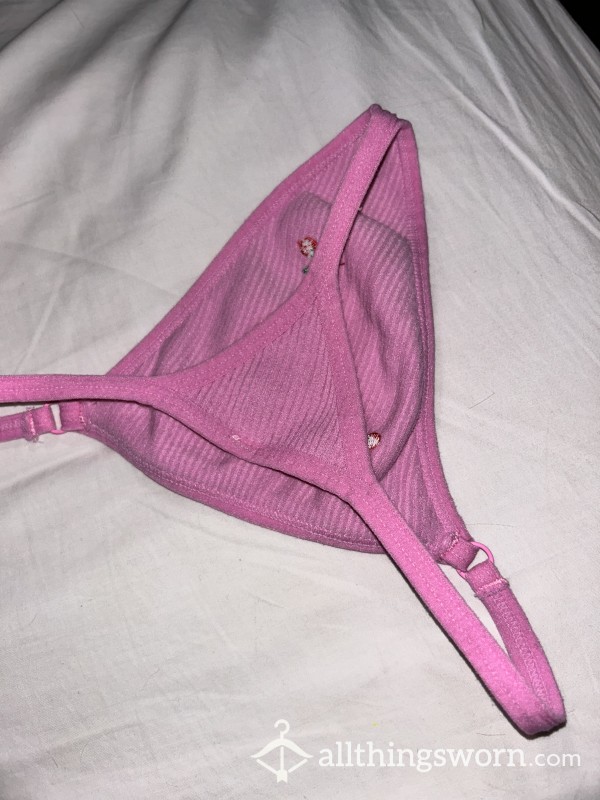 Pink G String Thong Well Worn