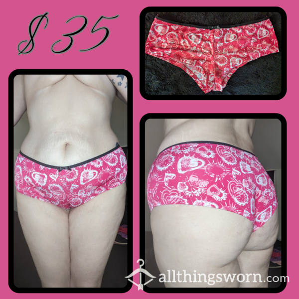 Pink Hearts Pantys (Free Shipping In USA)