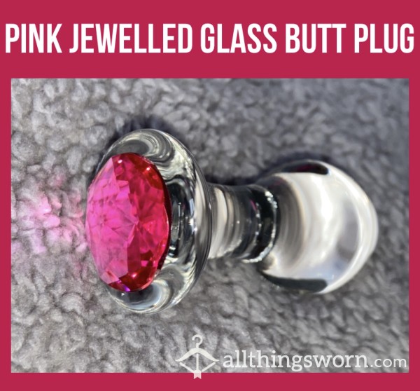 Pink Jewelled Glass Butt Plug💗
