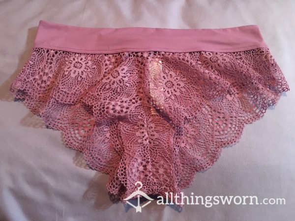 Pink Lace Cheeky Panties