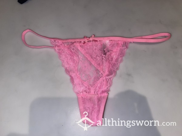 Pink Lace G-string