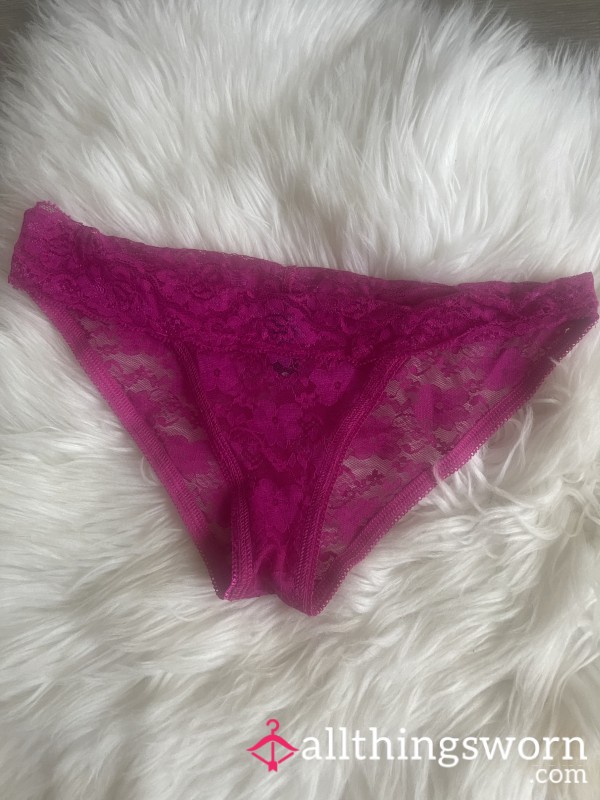 Pink Lace Sexy Low Rise Panty  *customizable*