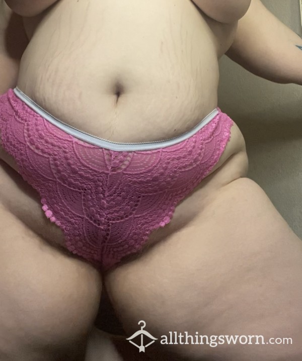 Pink Lace Thong (made To Order)