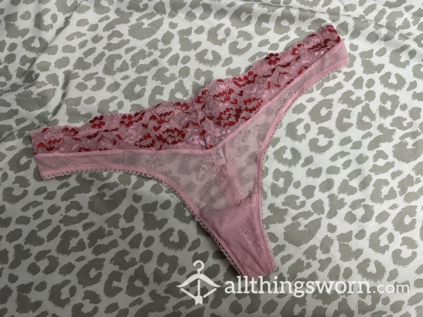 Pink Lace Thong VS