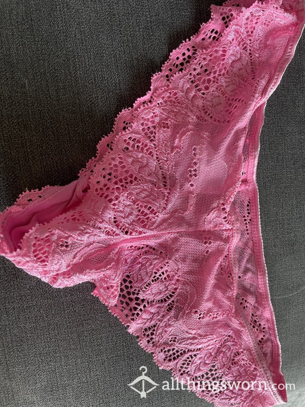 Pink Lace Thongs