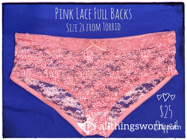 Pink Lacey Full Backs