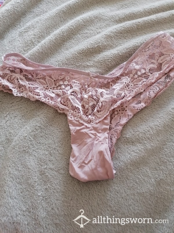 Pink Lacy / Satin Knickers